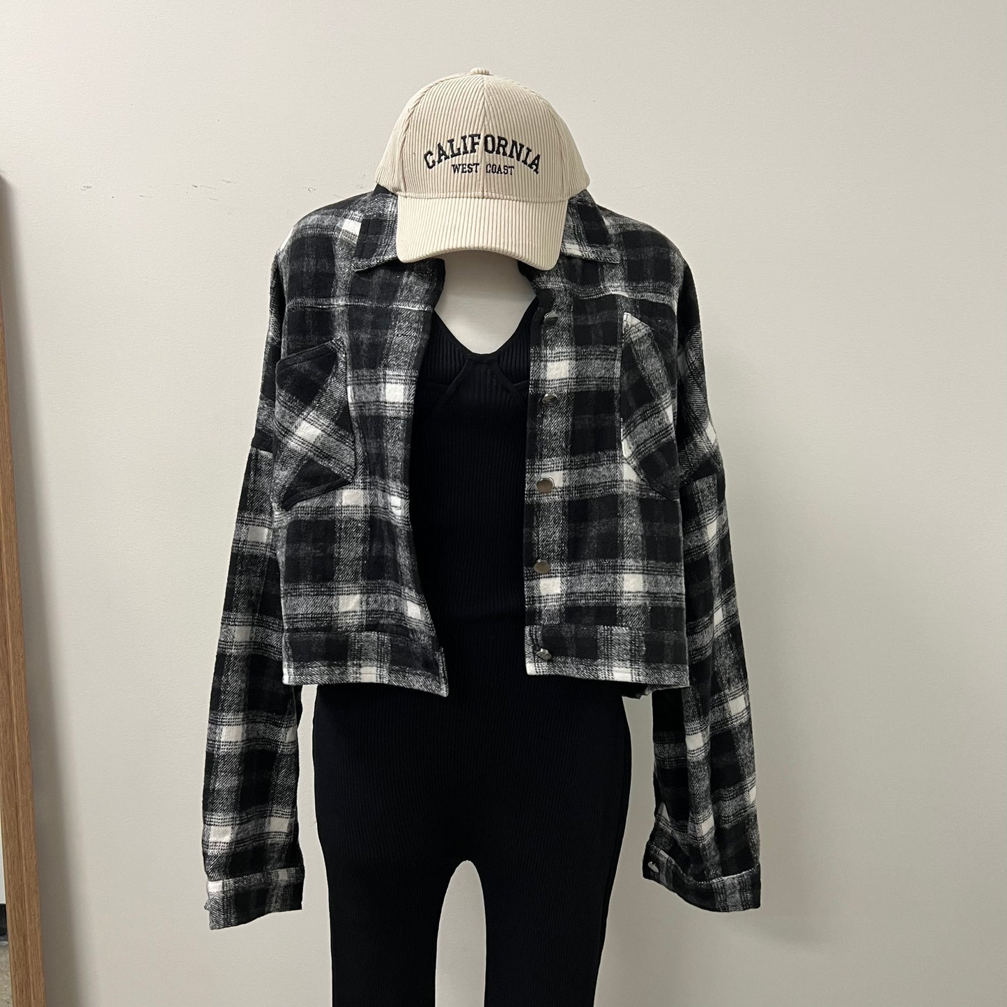 Flannel Crop Jacket