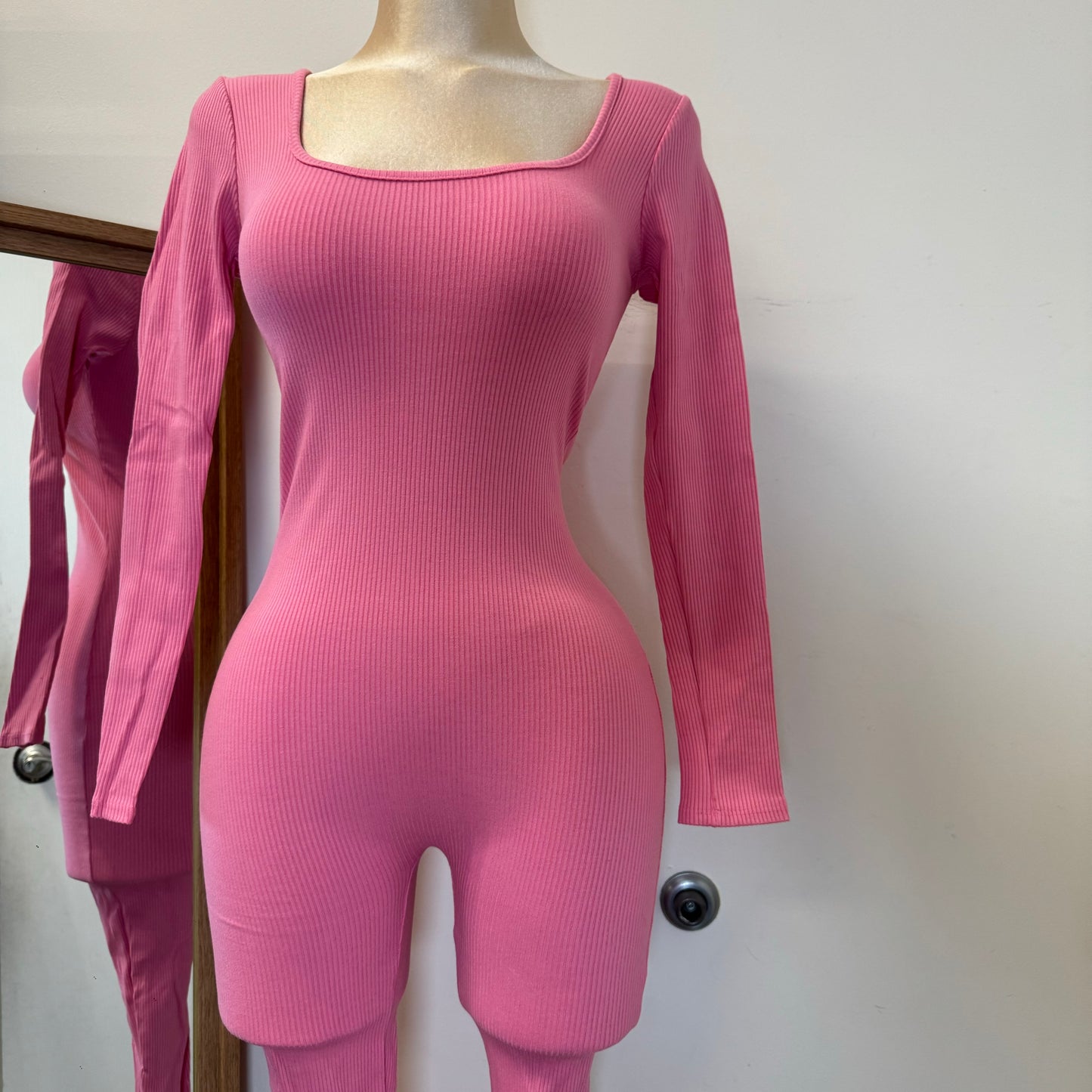 Azary Long Sleeve Jumpsuit-Baby Pink