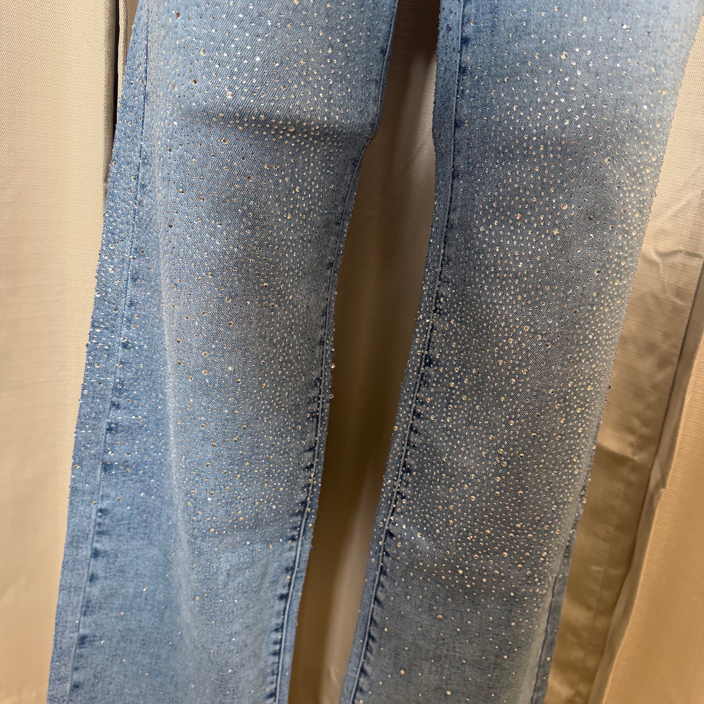 TQM Rhinestone Jeans-Blue