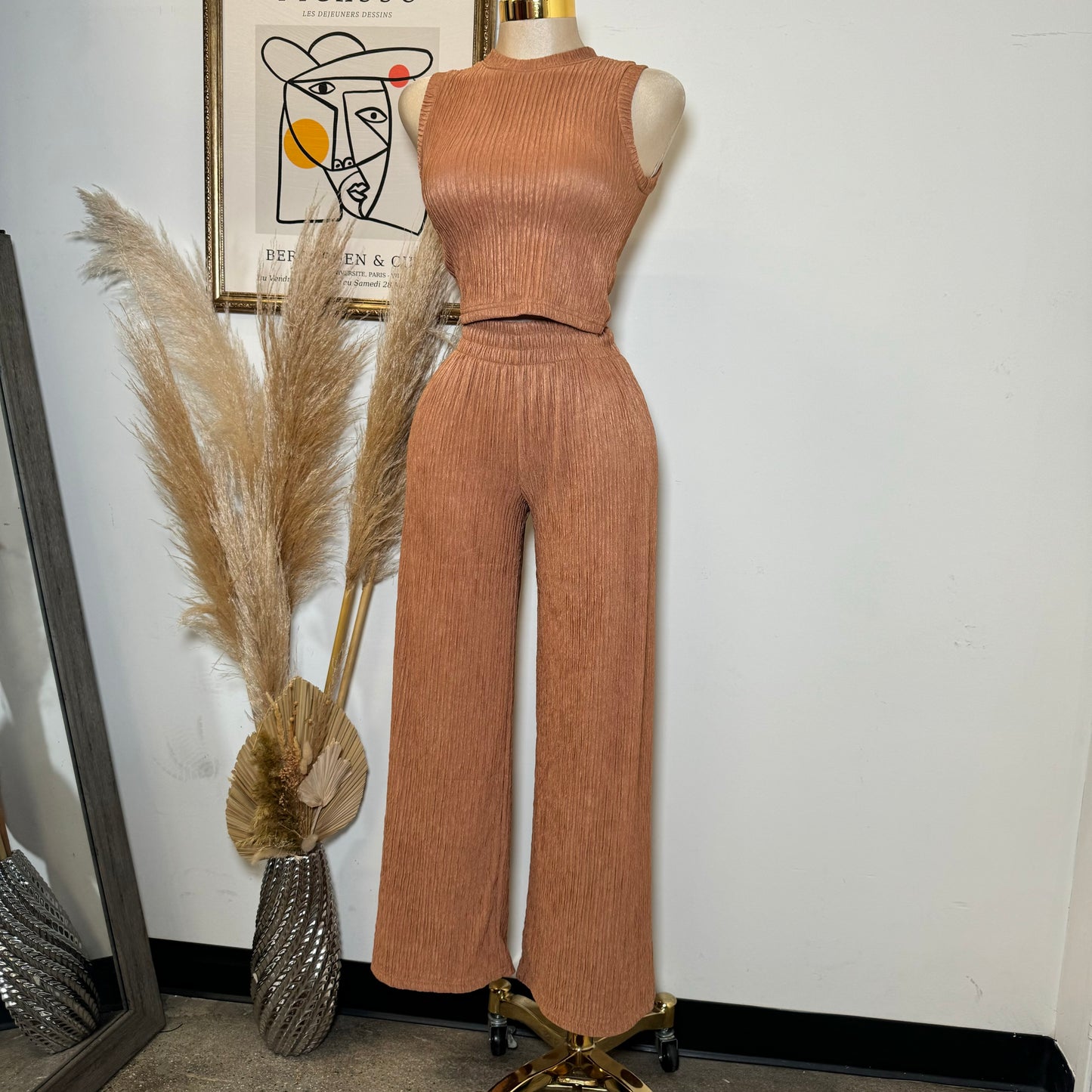 Tamara Two Piece Set-Camel