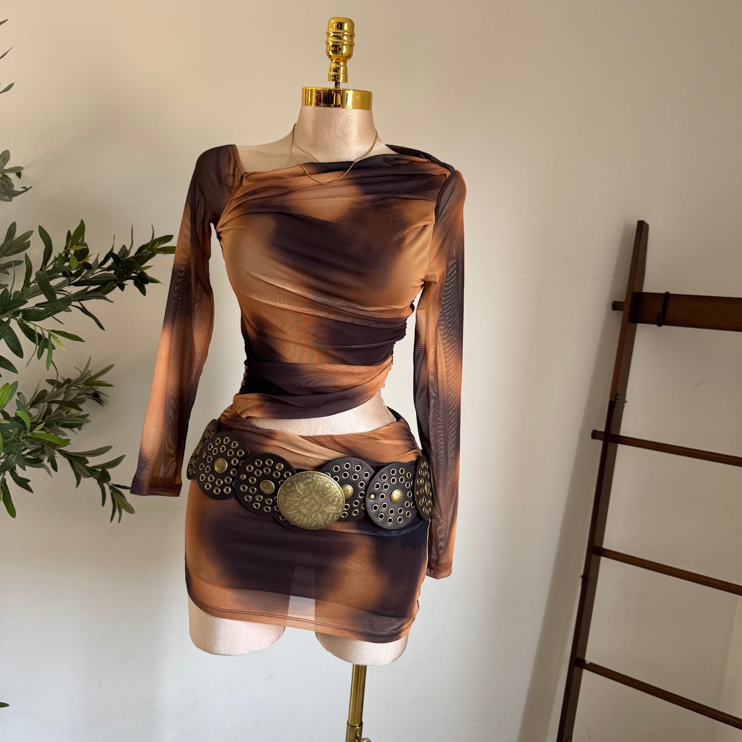 Sha Mesh Dress-sunset