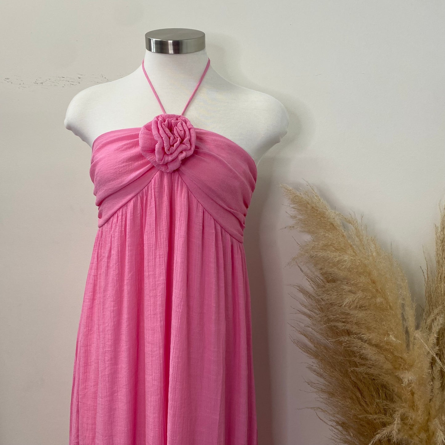 Tulu Maxi Dress-Baby Pink