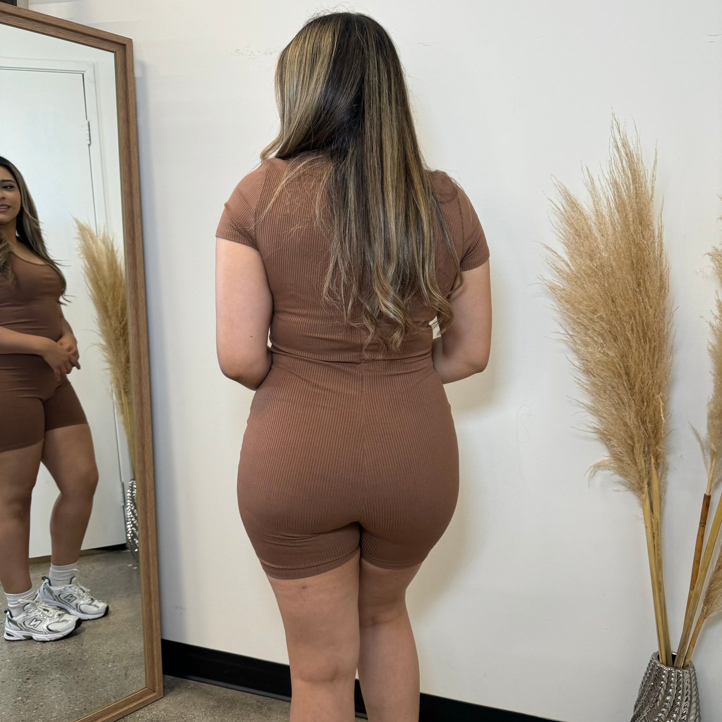 Blanca Romper -Brown