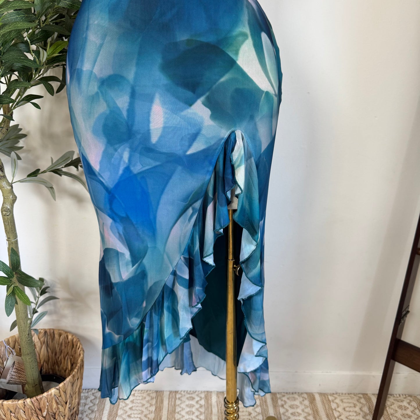 Karol Dress-Blue/Beige