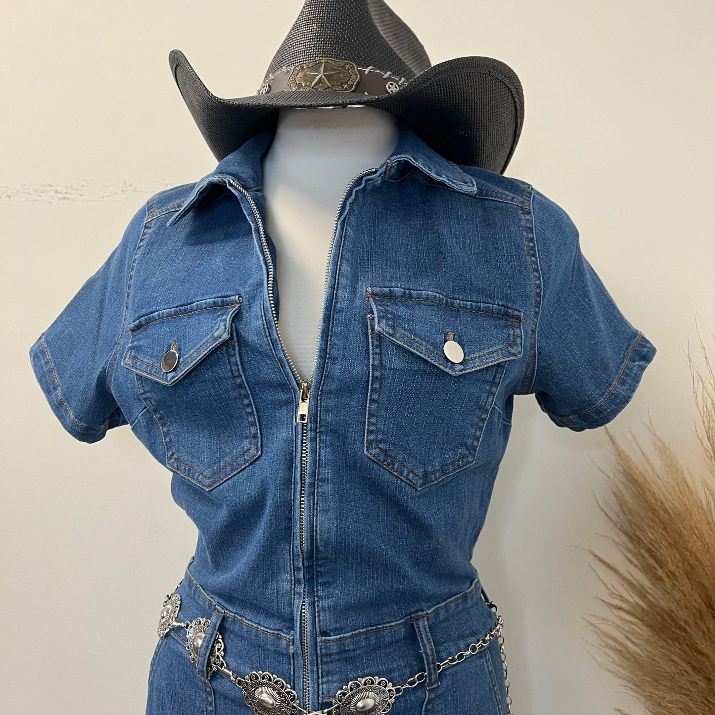 Rodeo Denim Jumpsuit-Denim