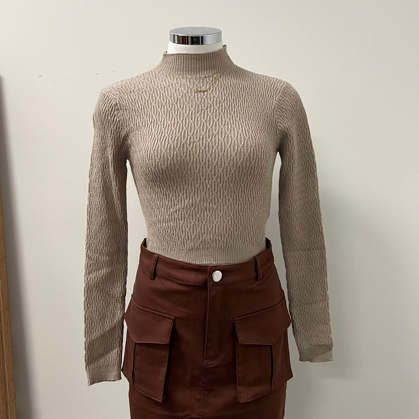 Sweater Top-Brown