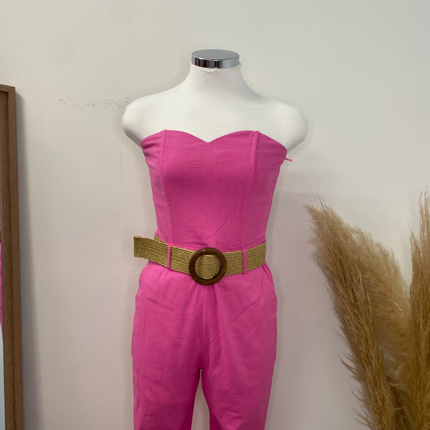 Cielo Linen Jumpsuit-Pink