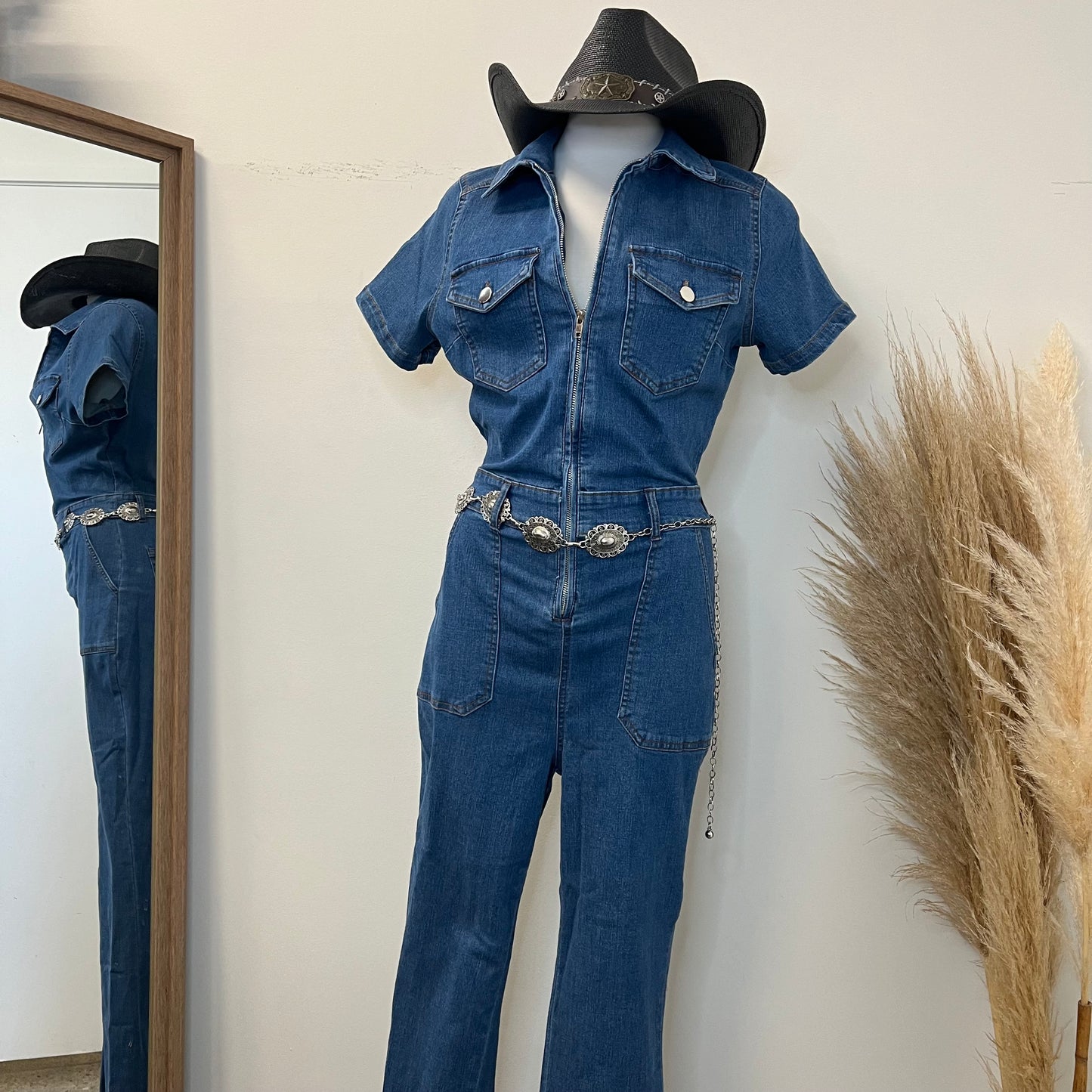 Rodeo Denim Jumpsuit-Denim