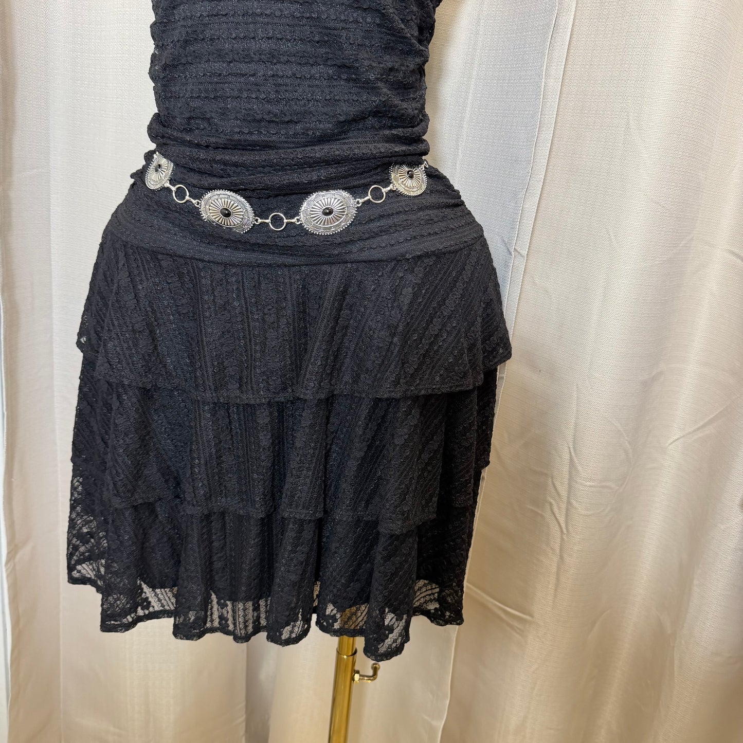 PL-Ruffle Tube Dress-Black