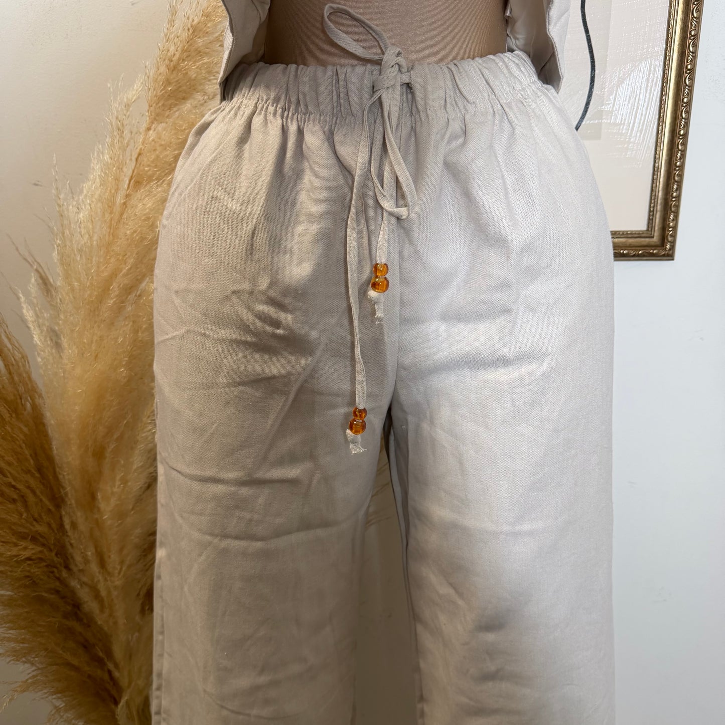 Knot Pant Set-Natural