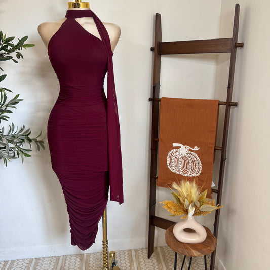 Evonne Dress-Dk Cherry