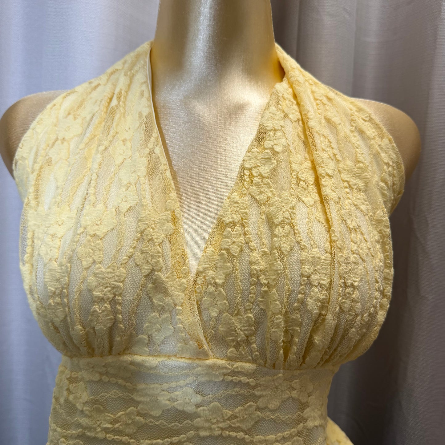 PL-Halter print Top-Yellow