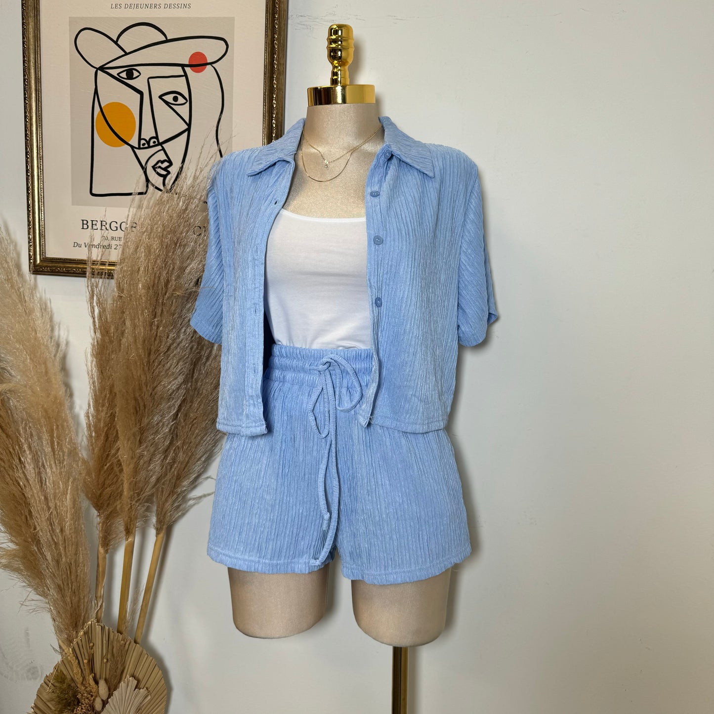 Loxi Short Set-Sky Blue