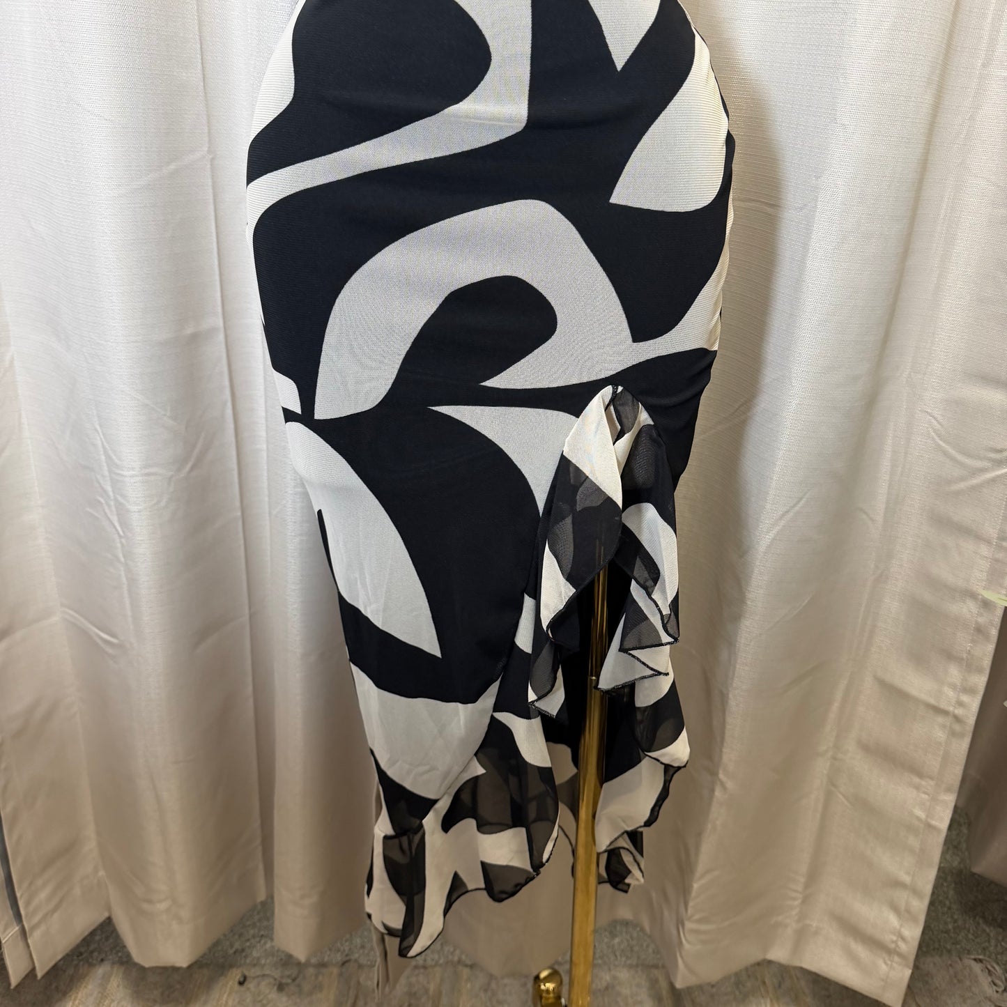 Mismaloya Mesh Dress-White/Black