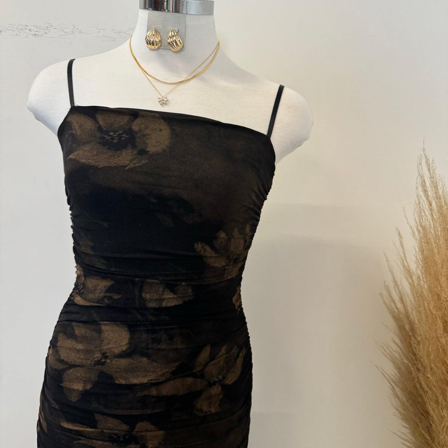 Kya Dress-Black/Gold