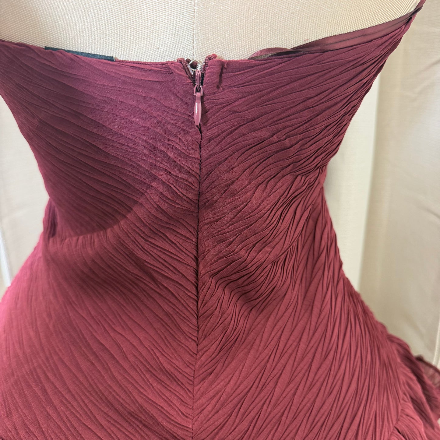 Halter Flare Dress-Burgundy