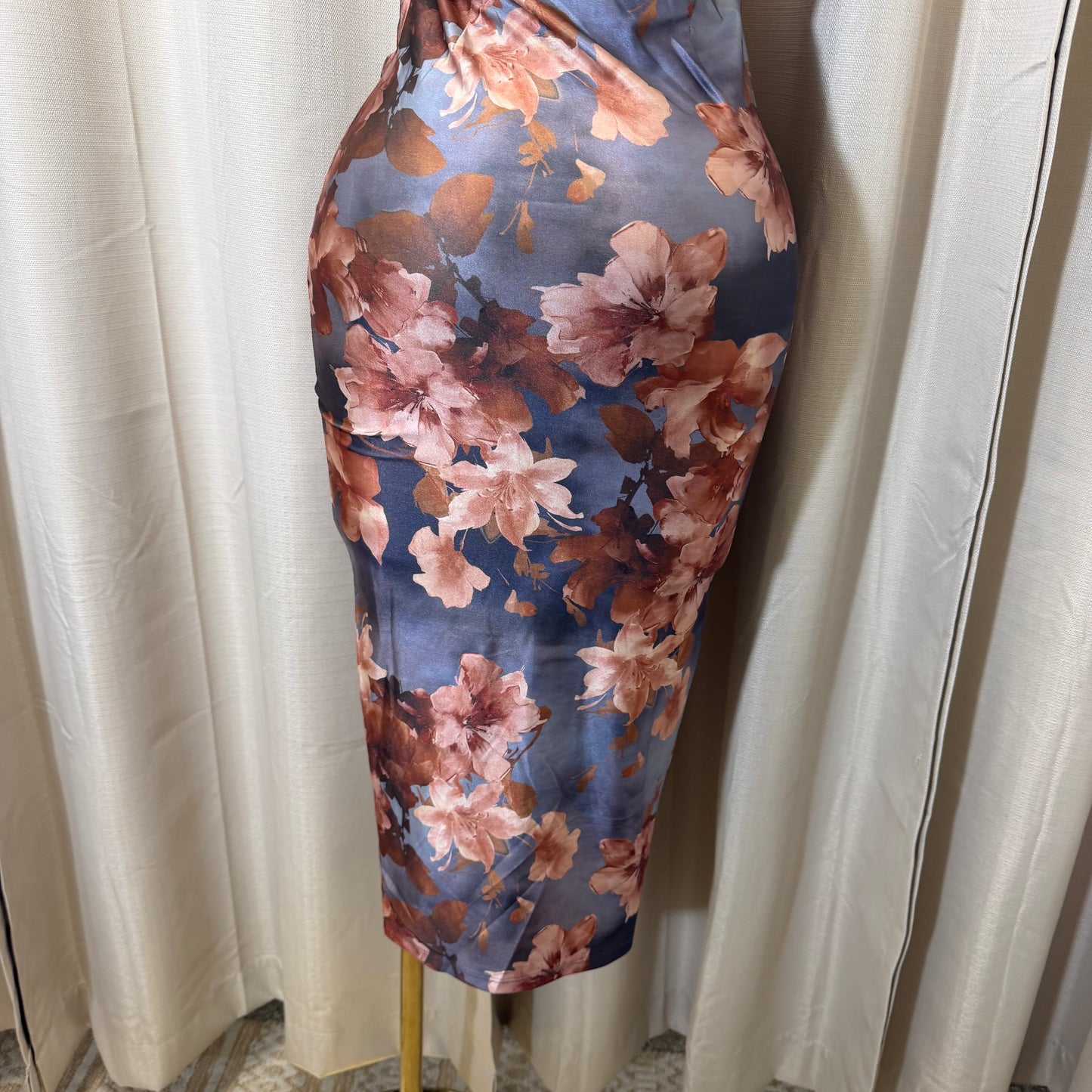 Isabella Midi Dress-Grey
