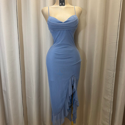 Mismaloya Mesh Dress-Blue