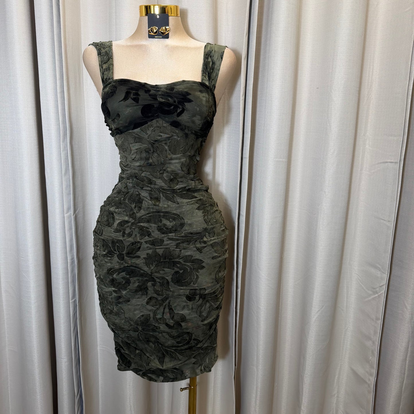Sera Midi Dress-Green