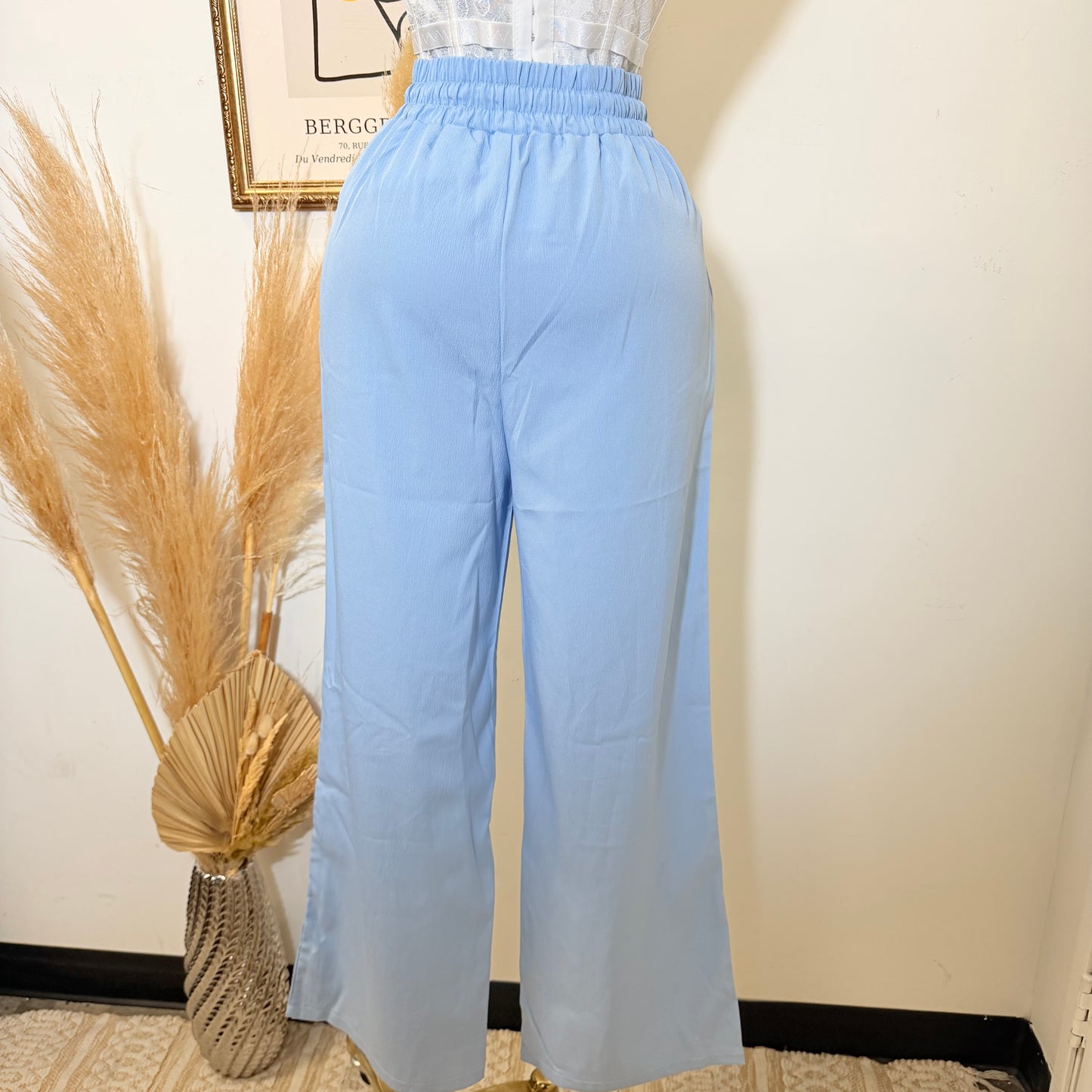 Long Sleeve Pant Set-Baby Blue