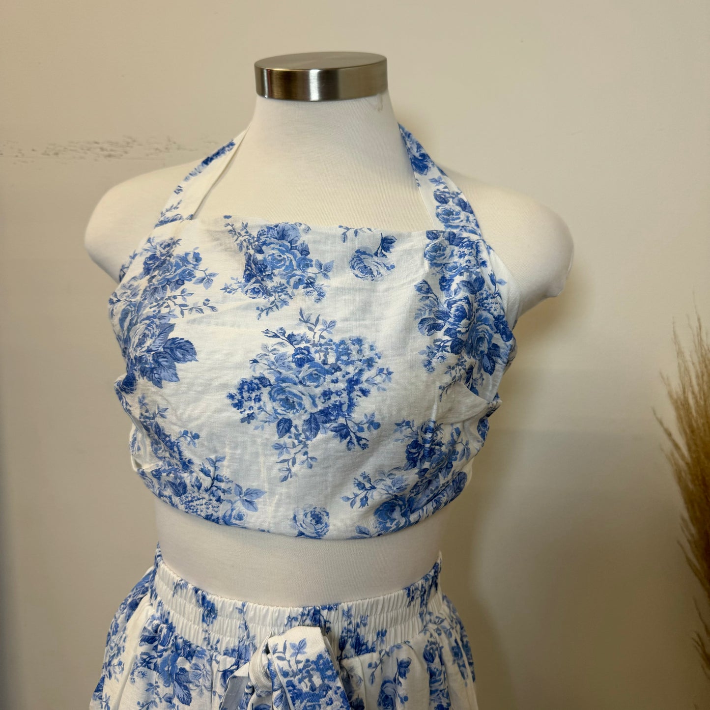 Angela Two Piece Set-Blue/White