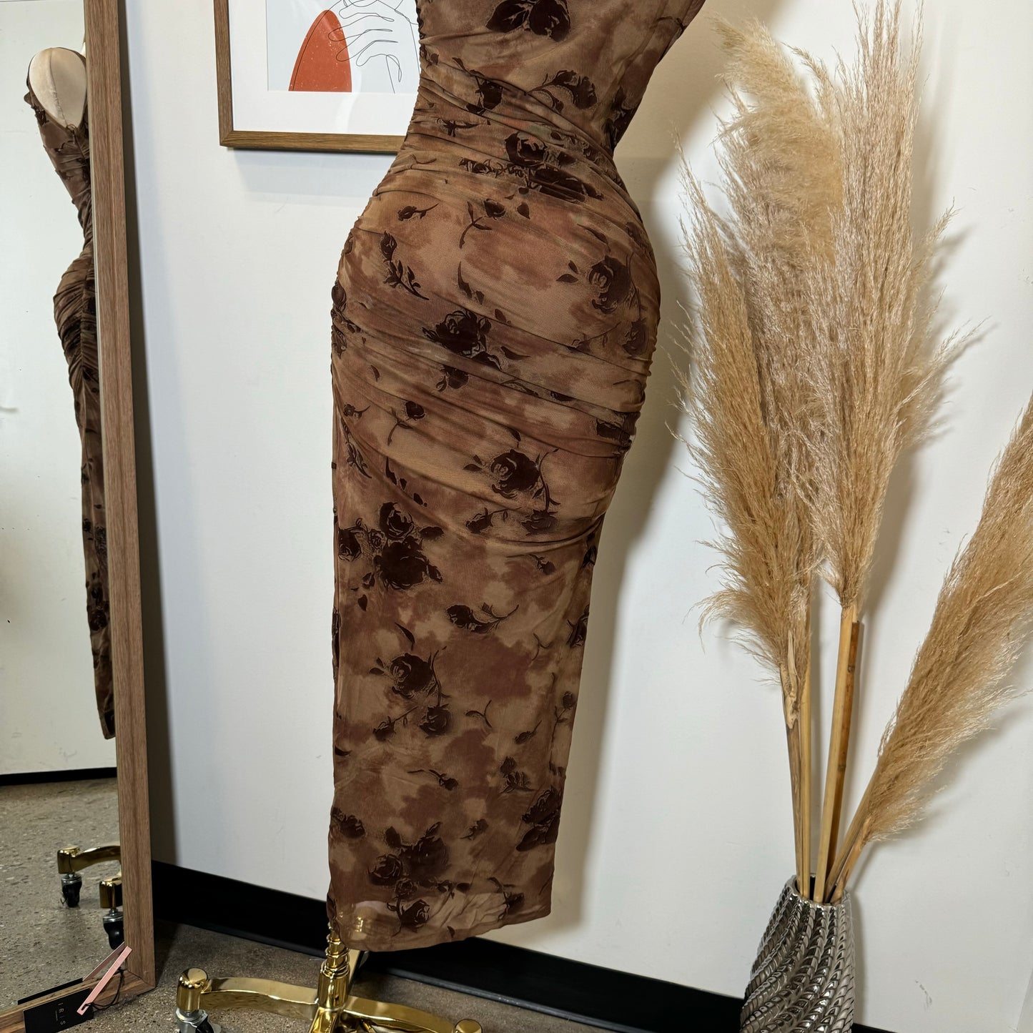 Luxi Dress-Multi Brown