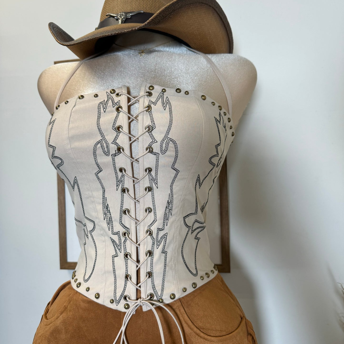 La Yaquesita Corset Top-Cream