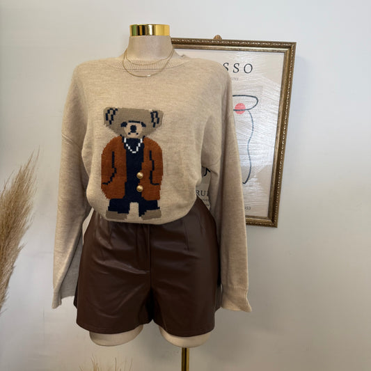 Bear Sweater PL -Taupe