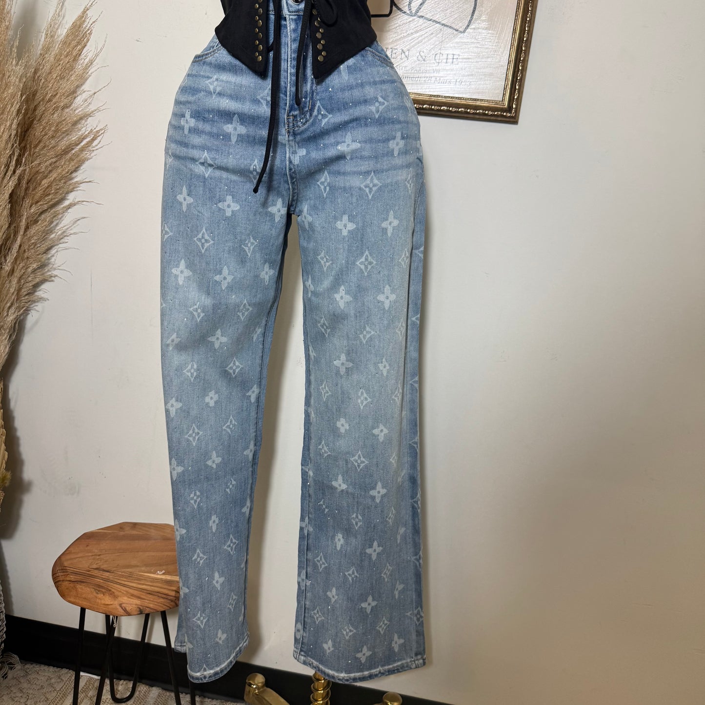 Logo Rhinestpants-Blue