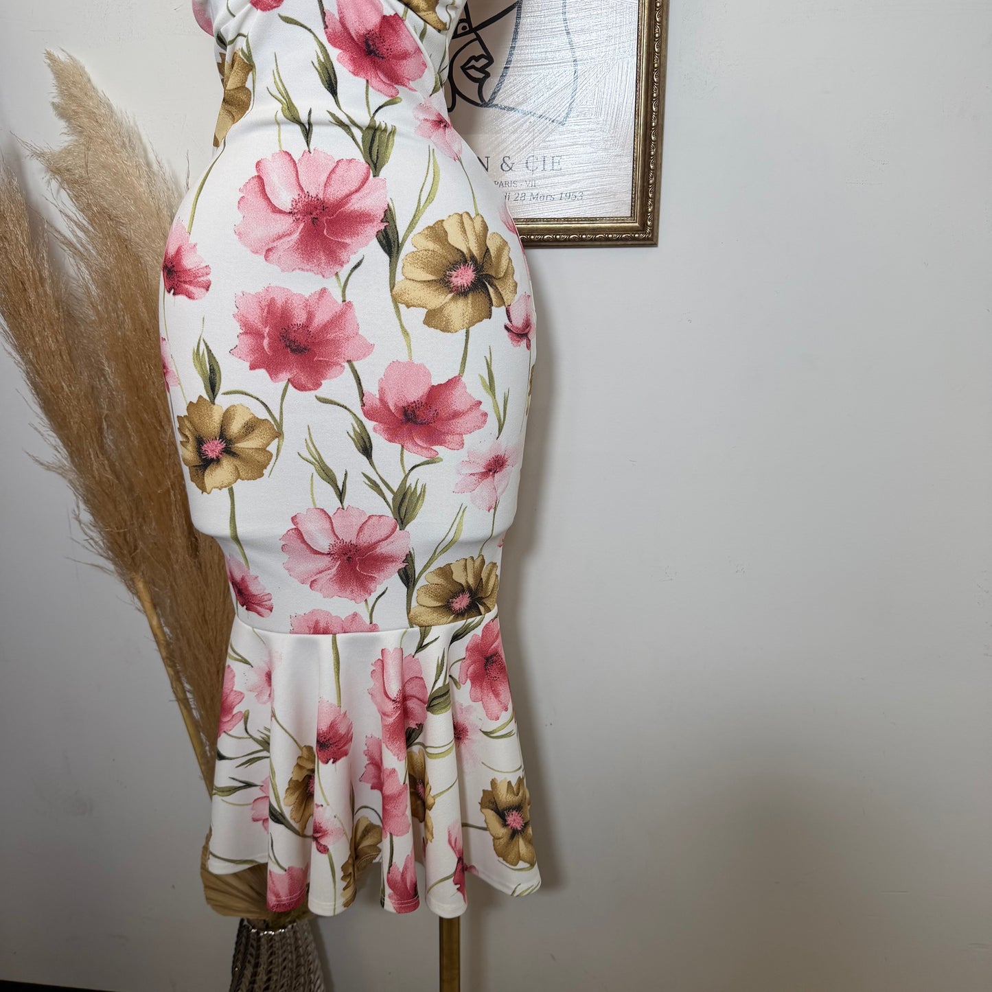 Cielo Mermaid Dress-Flower Print