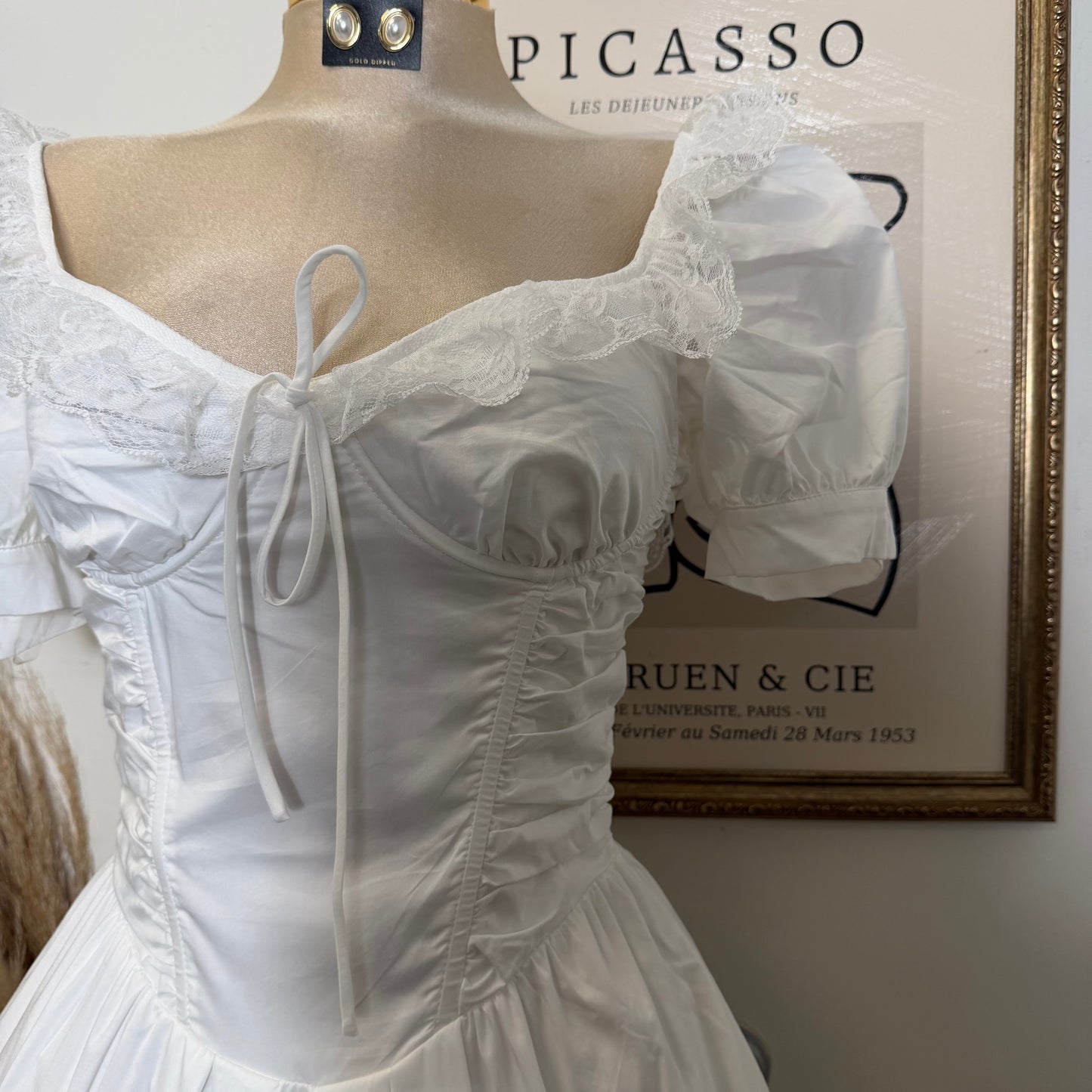 Fairly White Mini Dress-White
