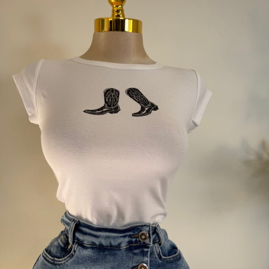 Boots Shirt-White