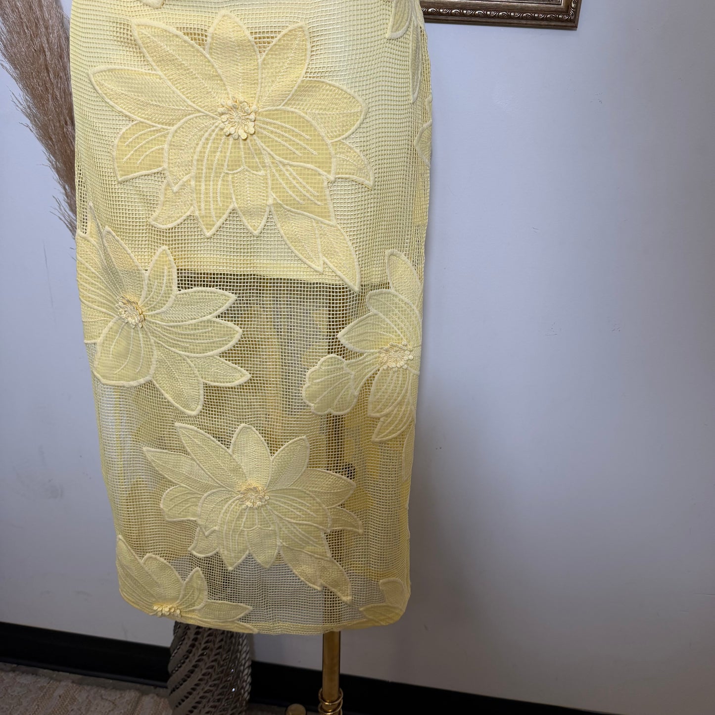 Halter Neck with Lace up back Midi Dress- Yellow