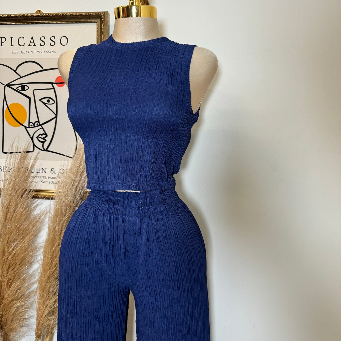 Tamara Two Piece Set-Navy