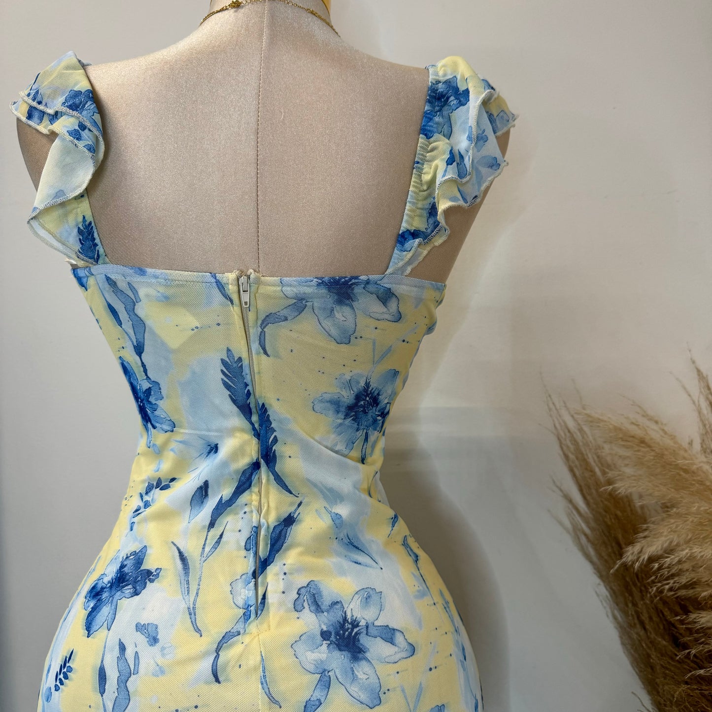 Karol Dress-Yellow/Blue