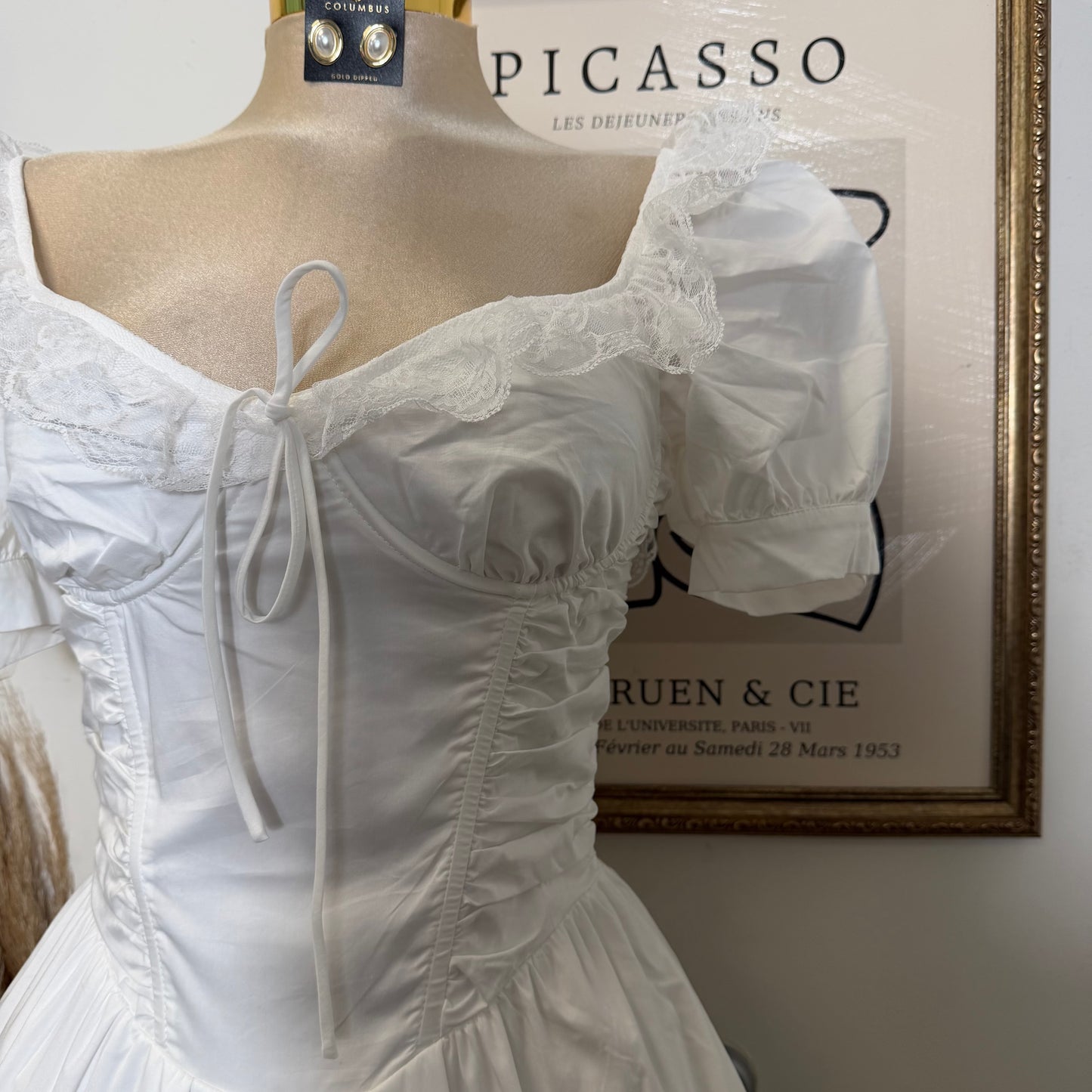 Fairly White Mini Dress-White