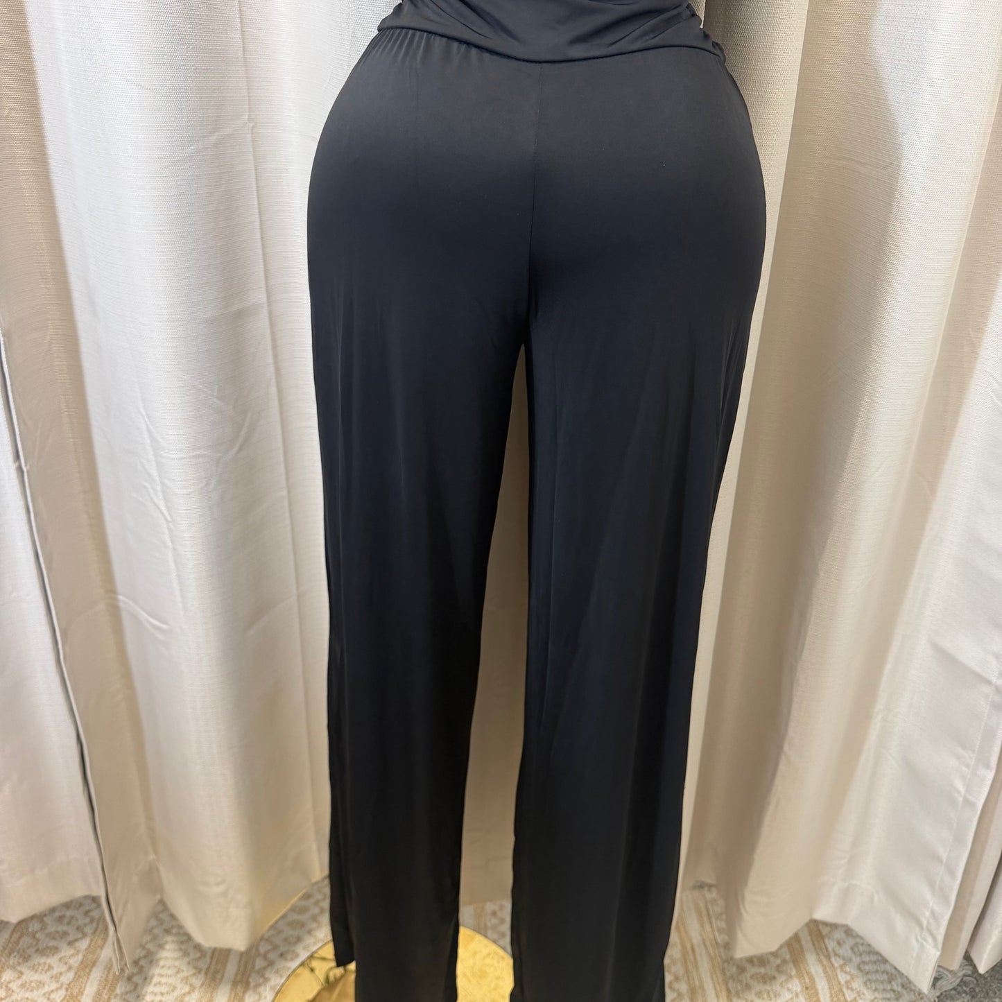 Halter Wire insert Jumpsuit-Black