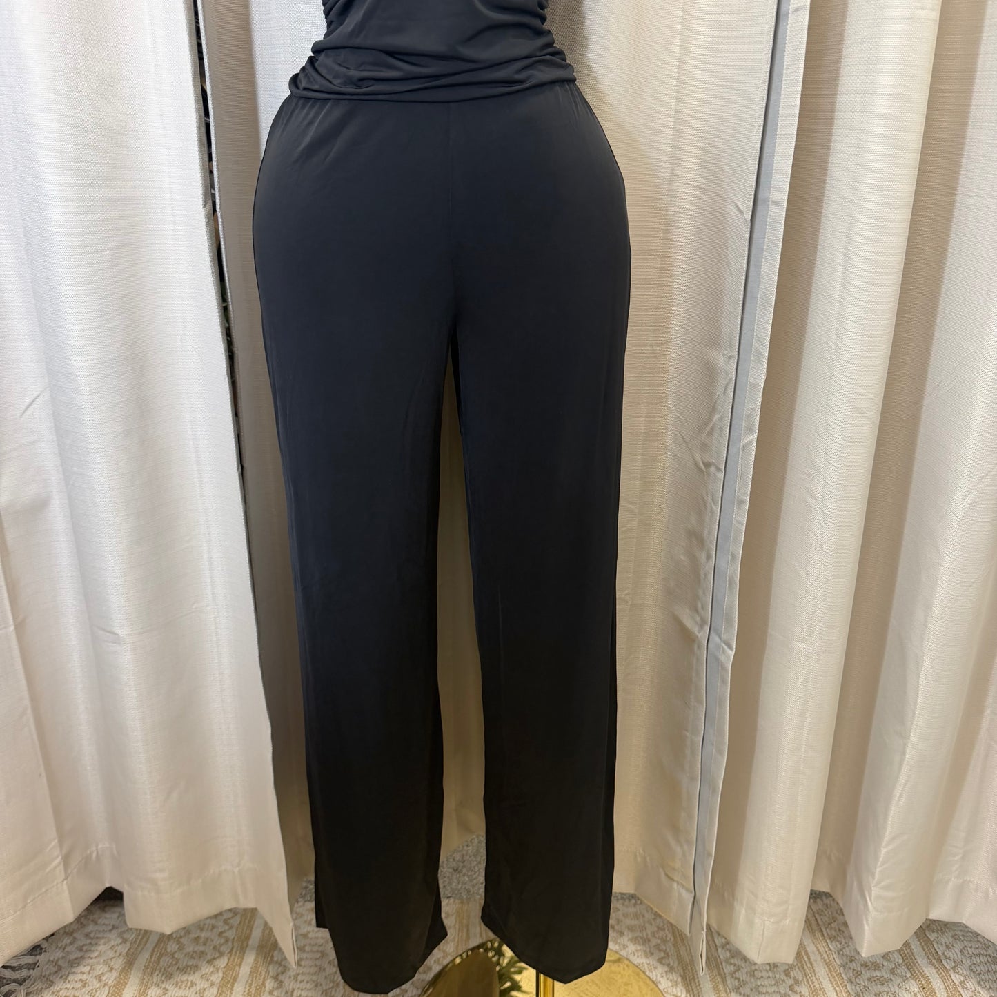 Halter Wire insert Jumpsuit-Black