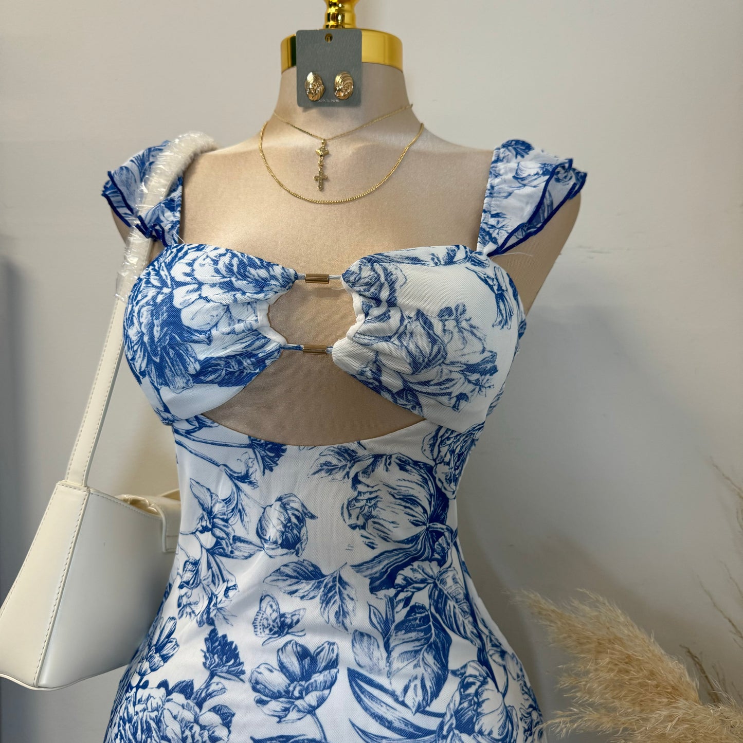 Karol Dress-Blue/White