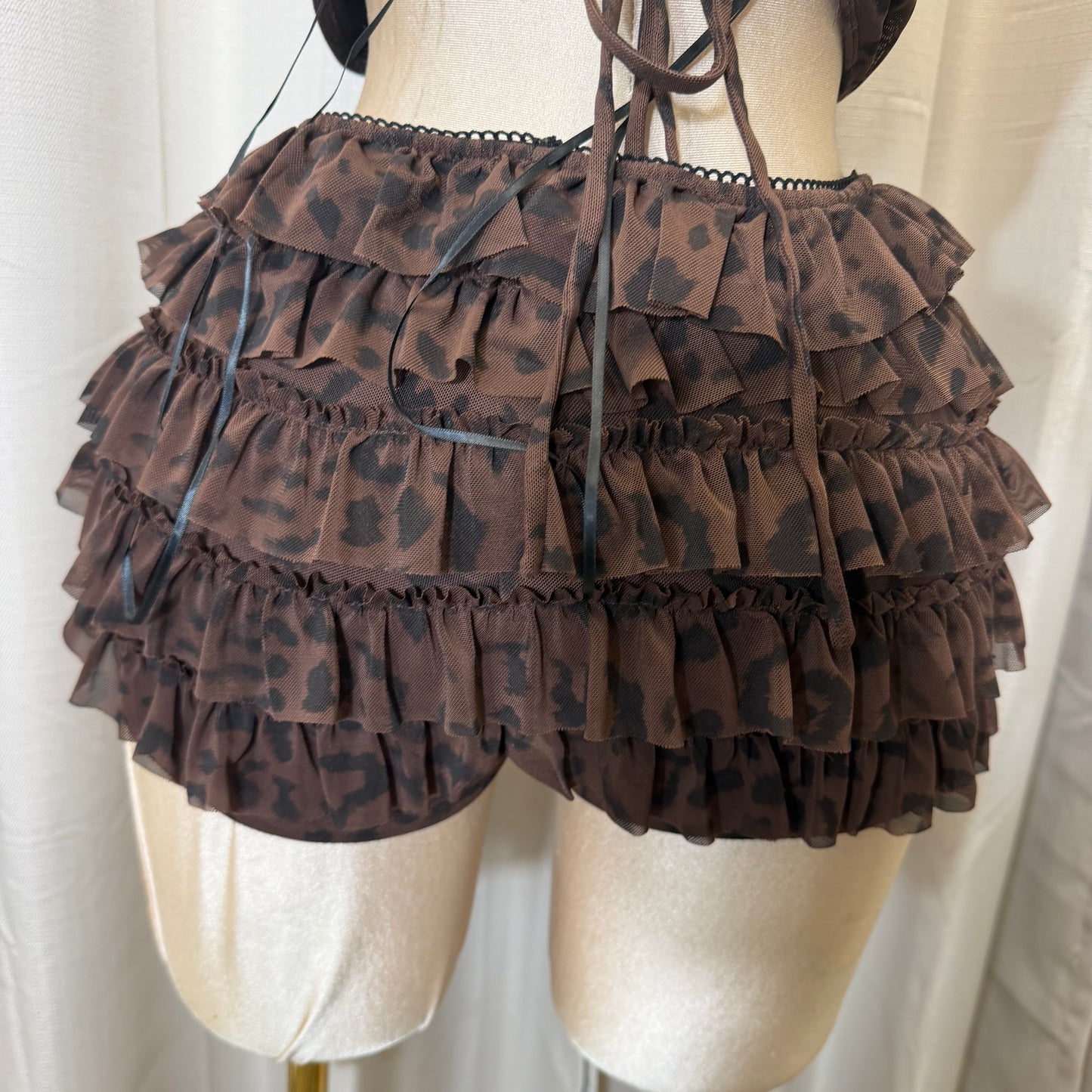 Halter Top And Short Set-Leopard
