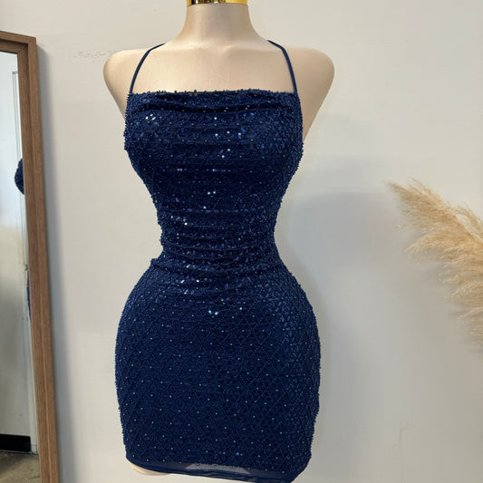 Vegas Dress-Navy