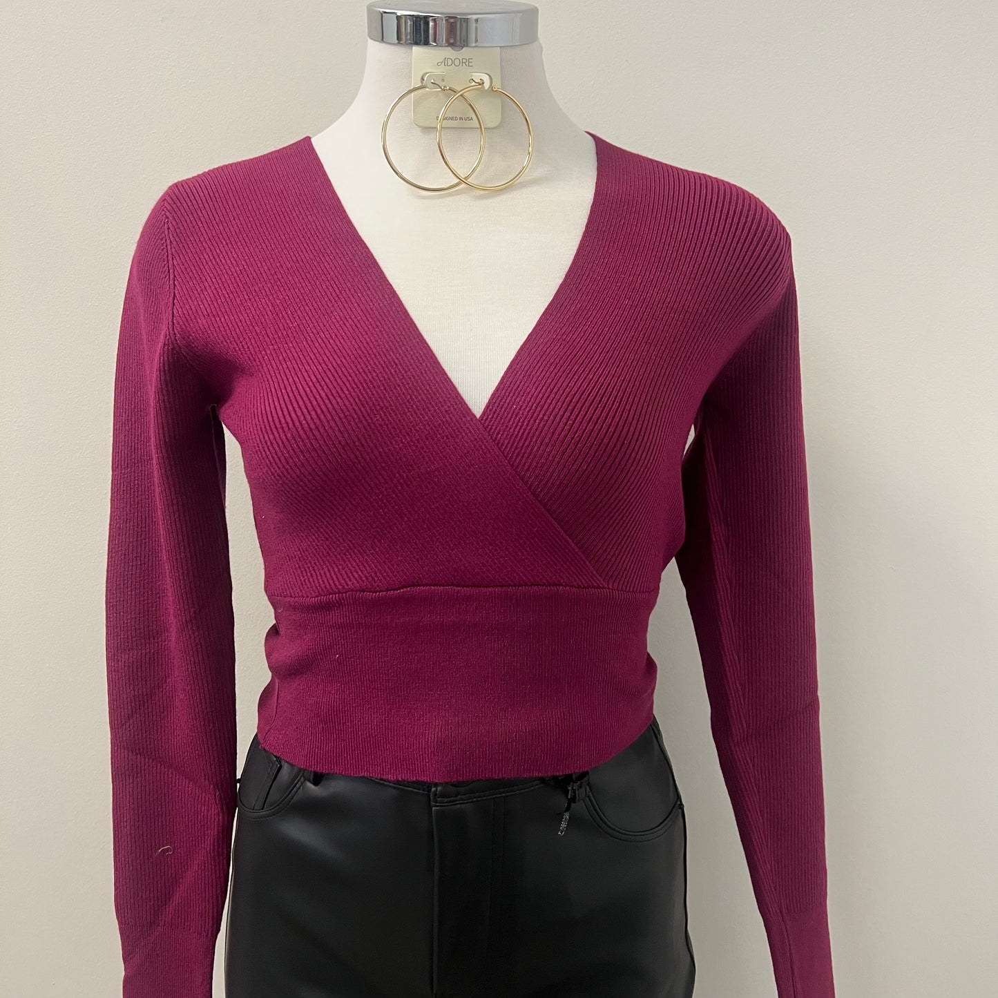 ANI KNIT TOP-MAGENTA