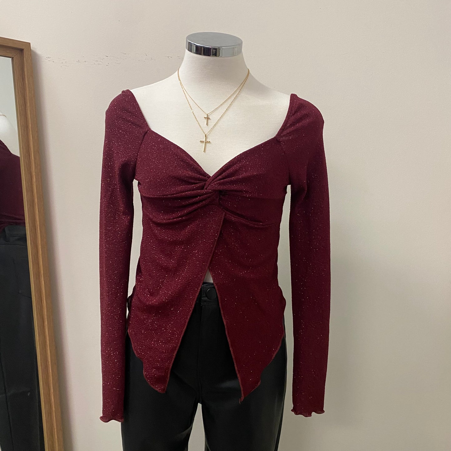 Ardessi Top-Burgundy