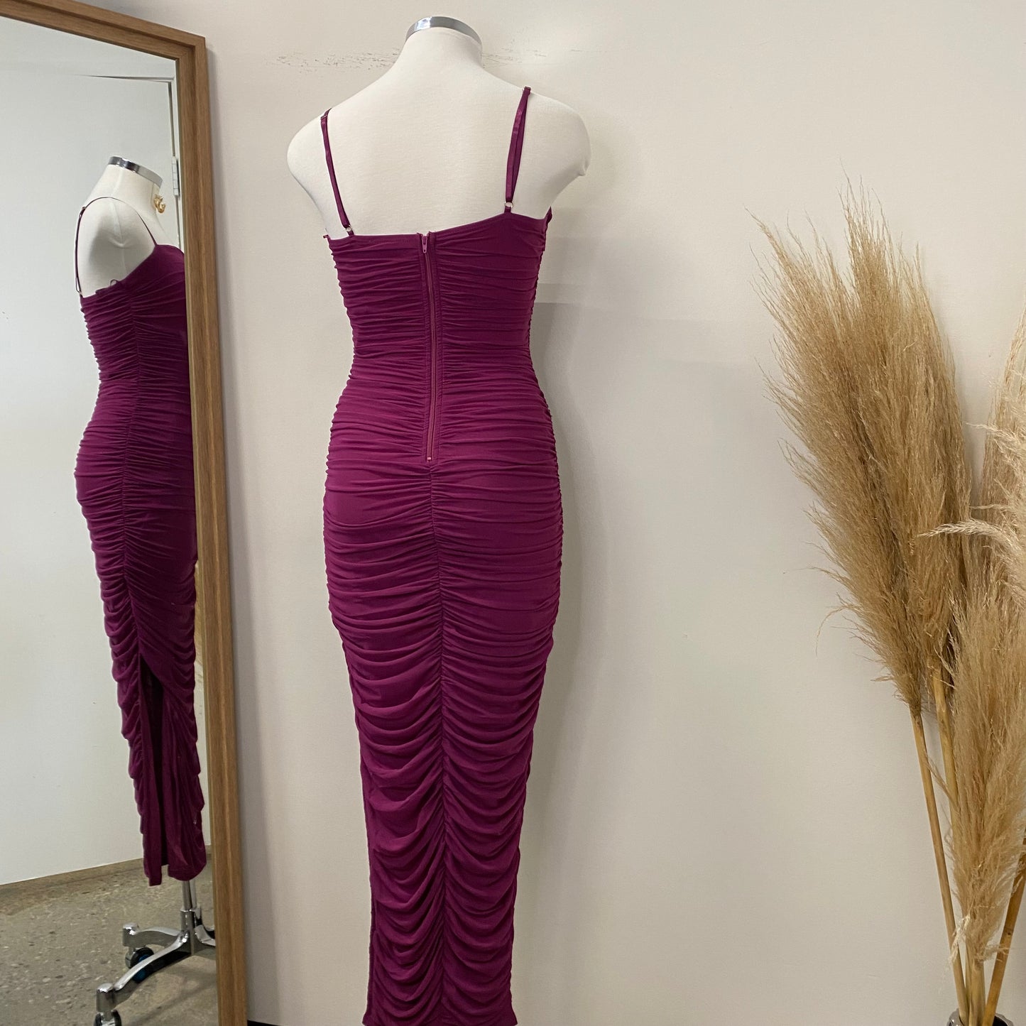 Carla Midi Dress-Sangria