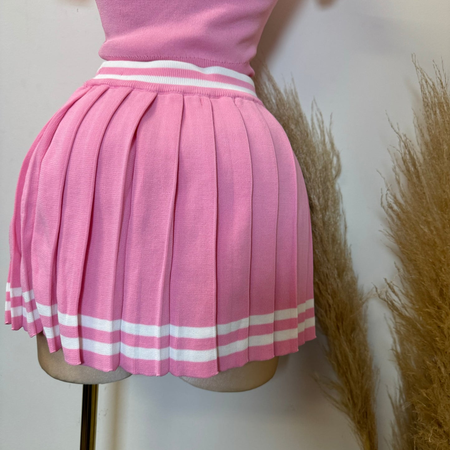 Tennis Skirt Set-Pink