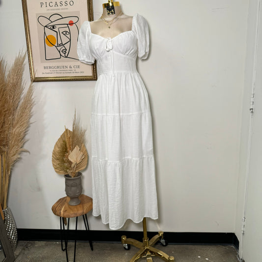 Maxi Corset Dress-White