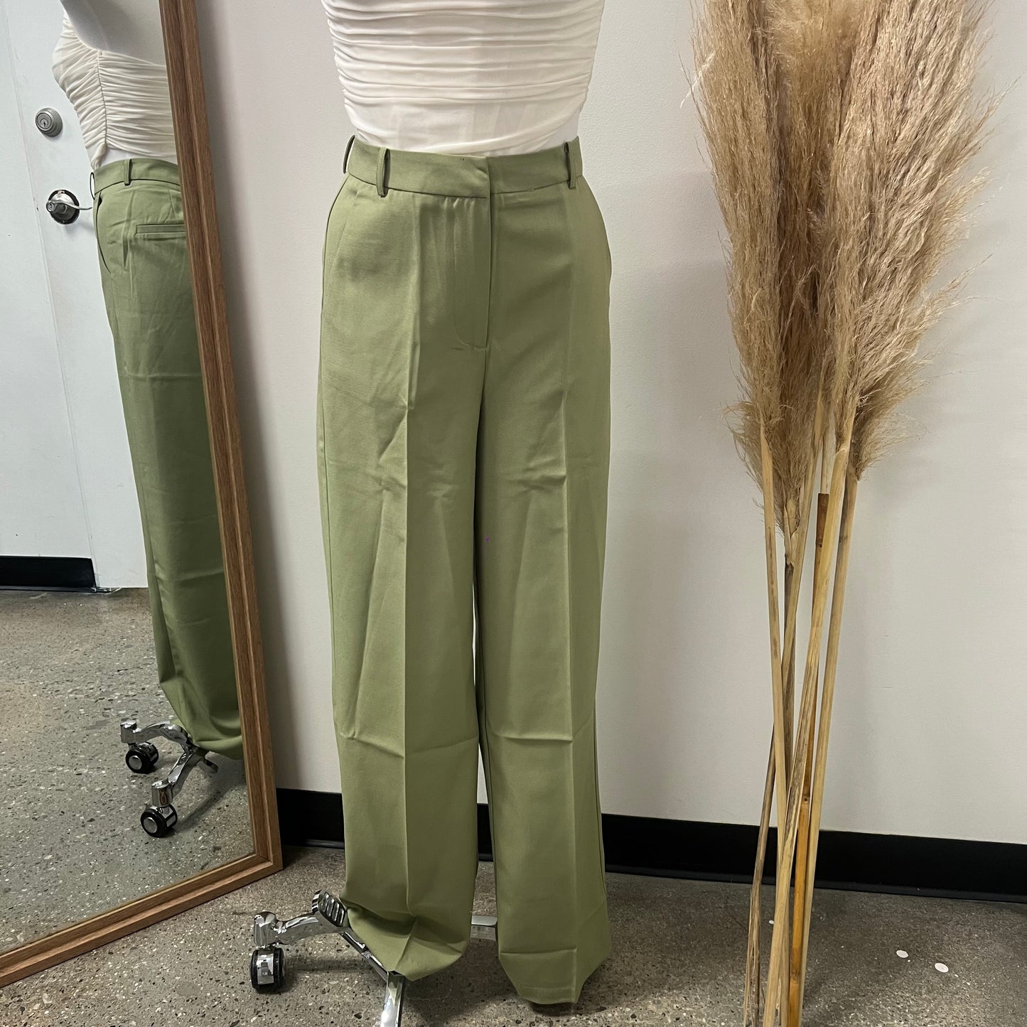 Formal Pants-Sage Green