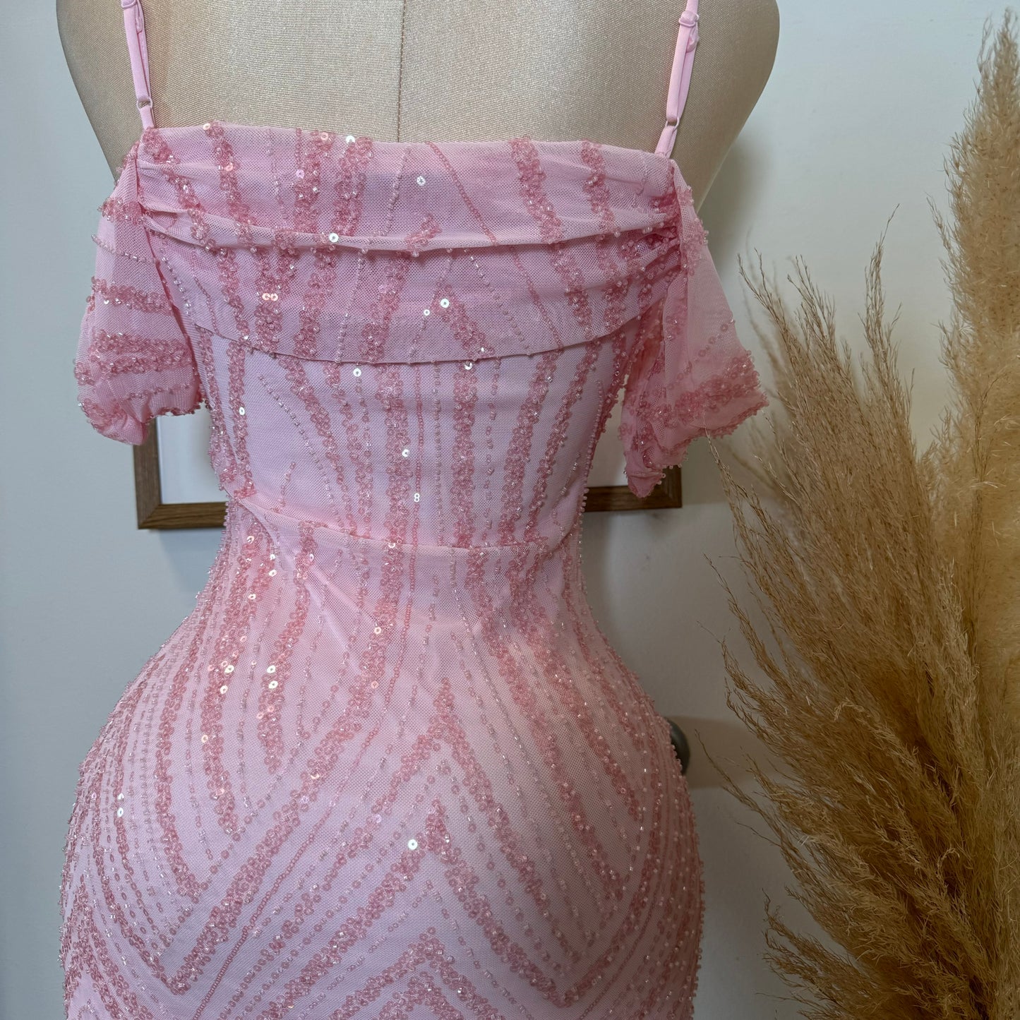 Scorpio Sequins DRESS-Pink