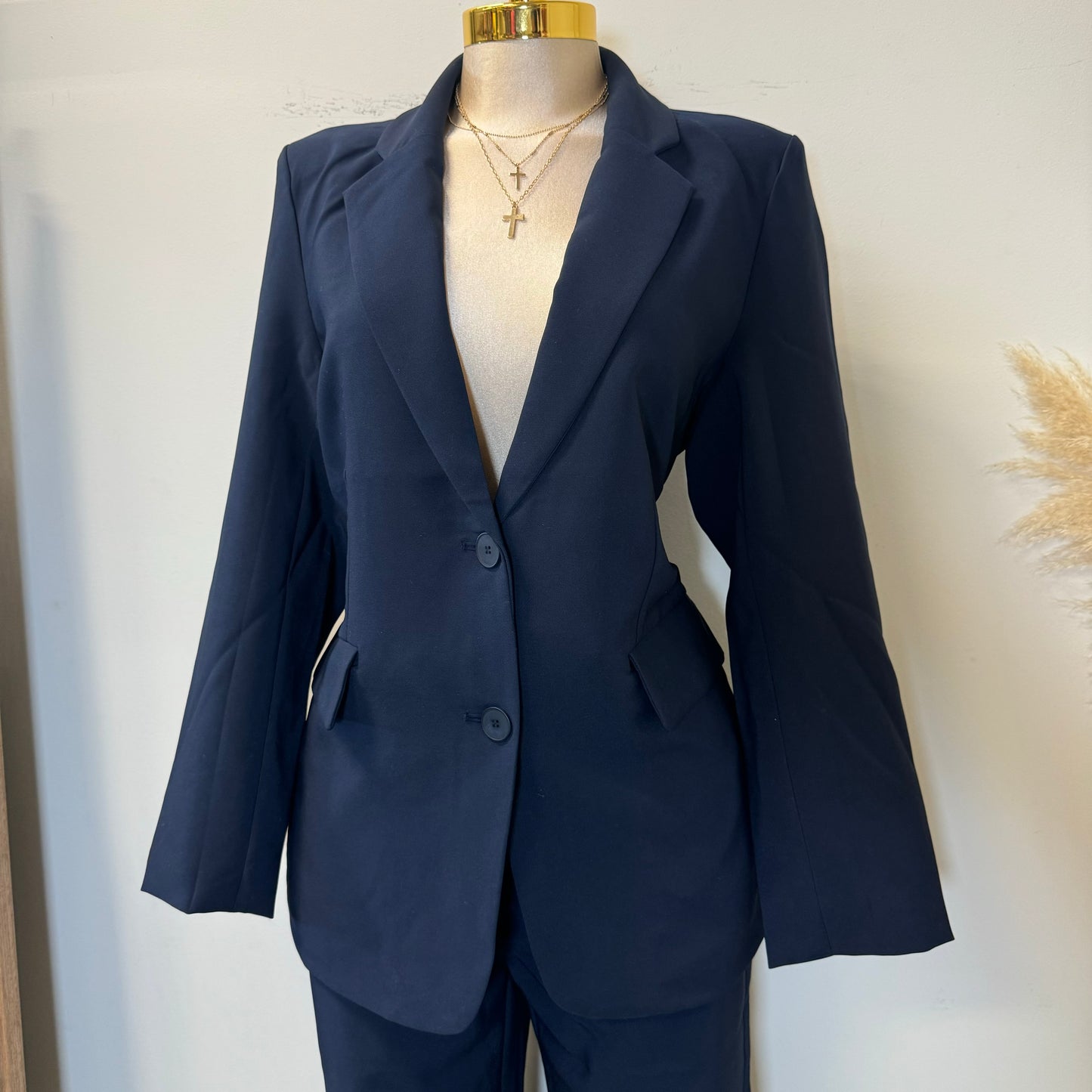 Boss Lady Pant Suit-Navy