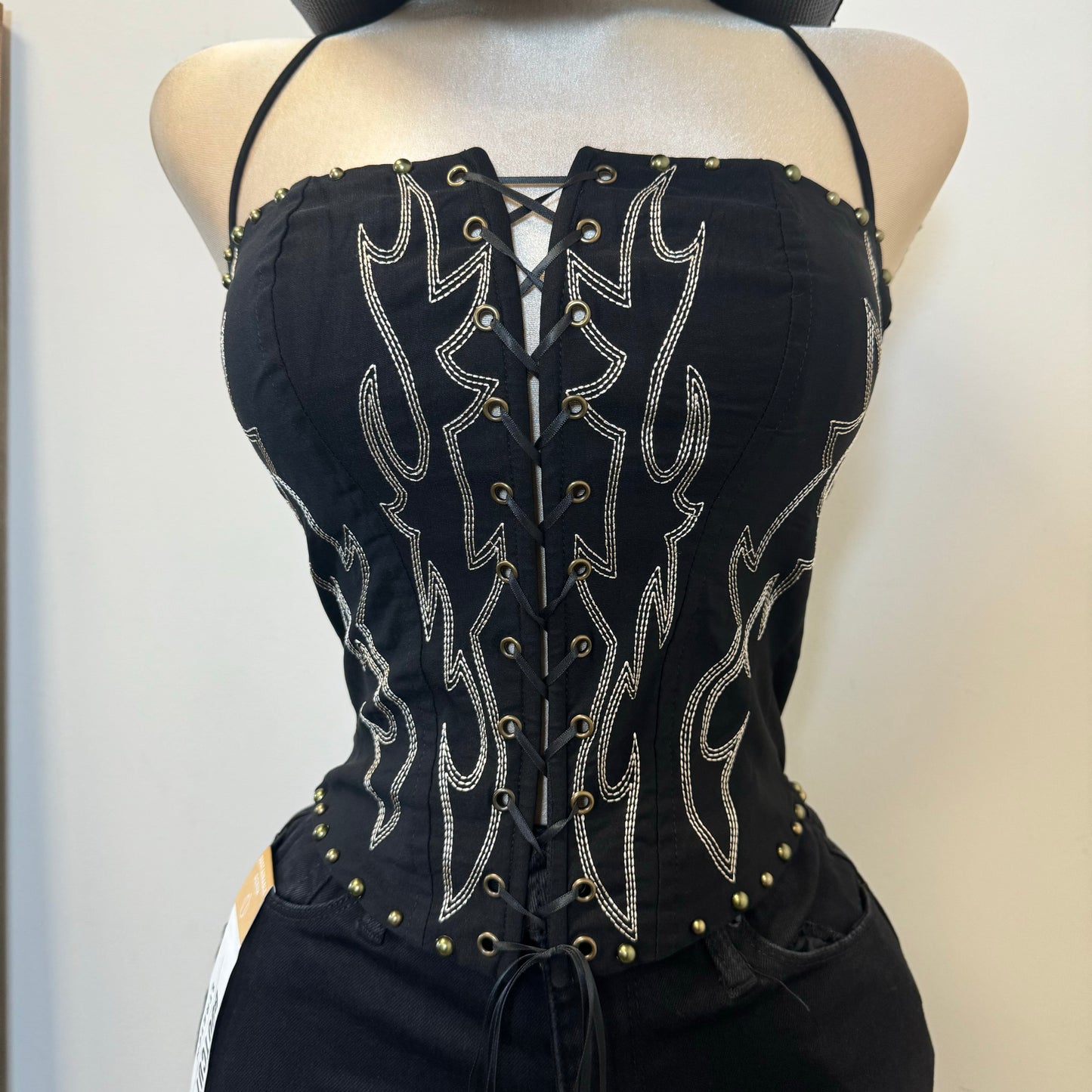 La Yaquesita Corset Top-Black